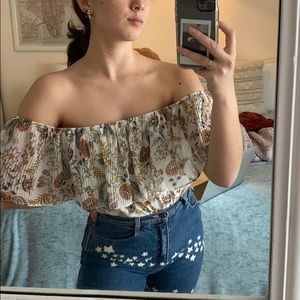 socialite off the shoulder top